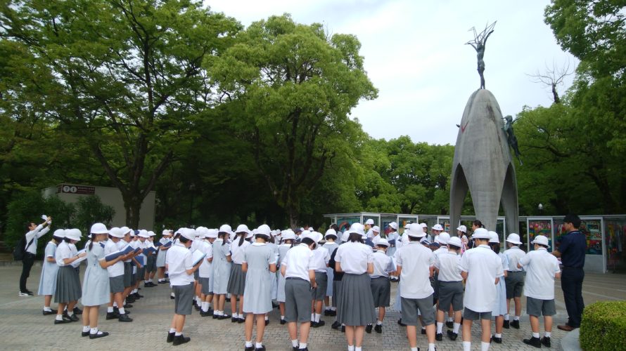 6年広島平和学習 3日目 原爆の子の像の集い・本川小学校訪問