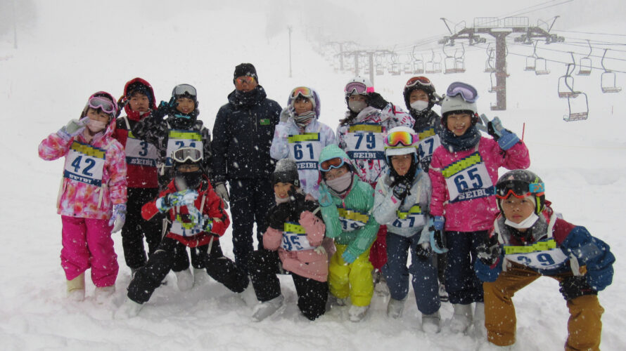 雪の学校　スキーレッスン2日目①