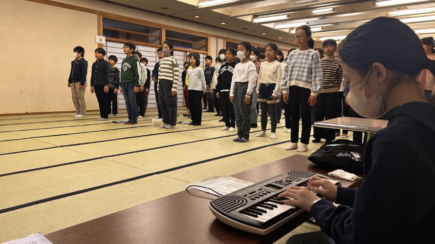 雪の学校　4日目朝会を行いました