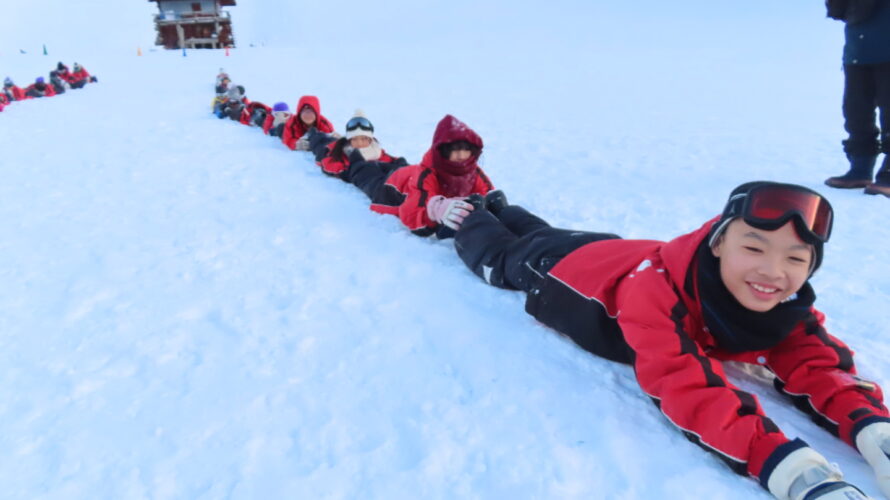 雪の学校　雪上運動会