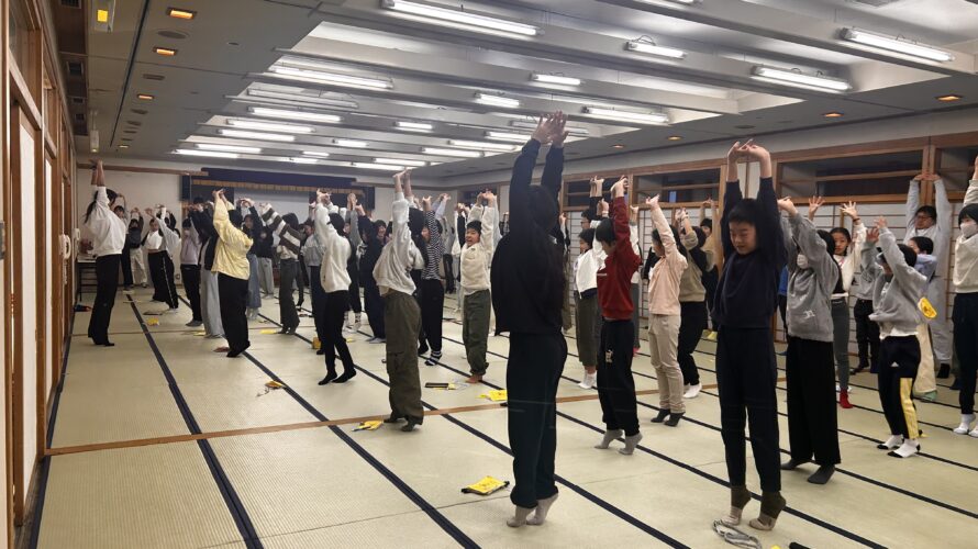 雪の学校　2日目朝会