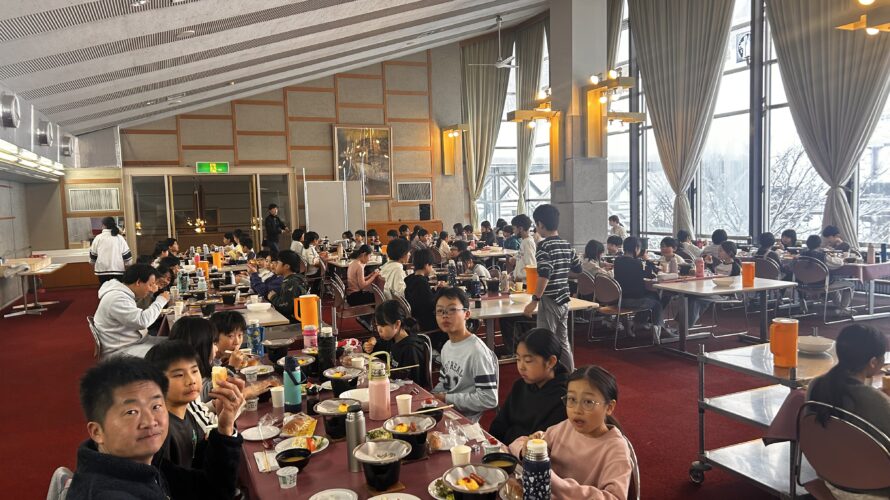 雪の学校 4日目朝会