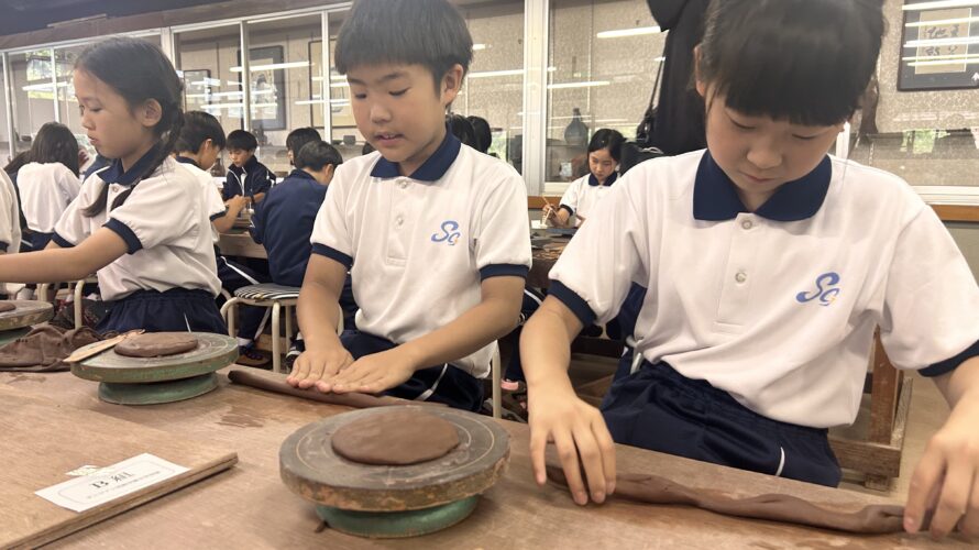 4年生高原学校　月夜野焼体験
